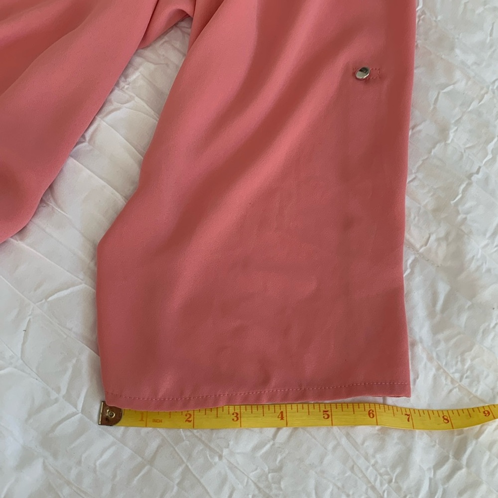 CATO Women’s PLUS Blouse Coral Split Neck‎ Button Sleeve High/Low Hem 18/20W - Picture 14 of 14